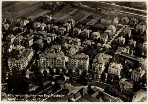 Ak Bad Nauheim in Hessen, Luftbild, Straße der großen Hotels