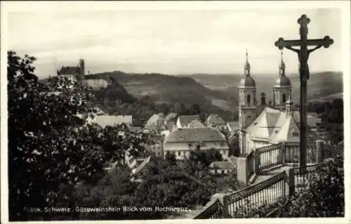 Ak Gößweinstein, Basilika, Hochkreuz