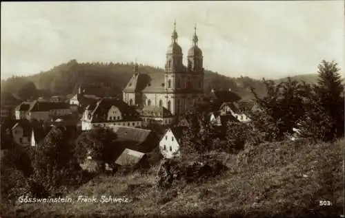 Ak Gößweinstein in Oberfranken, Teilansicht, Basilika