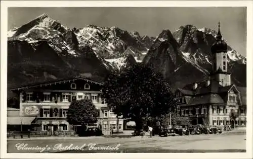 Ak Garmisch Partenkirchen in Oberbayern, Clausings Posthotel