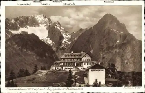 Ak Garmisch Partenkirchen in Oberbayern, Kreuzeckhaus, Adolf Zoeppritz Haus