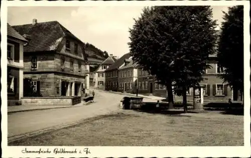 Ak Goldkronach im Fichtelgebirge, Teilansicht, Litfaßsäule