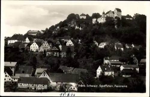 Ak Egloffstein Fränkische Schweiz, Panorama, Fachwerkhäuser