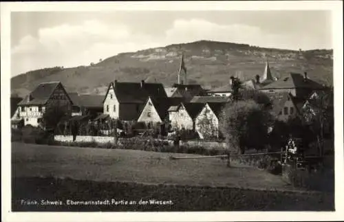 Ak Ebermannstadt in Oberfranken, Wiesent, Teilansicht