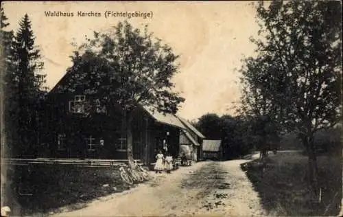 Ak Karches Bischofsgrün Fichtelgebirge, Blick auf das Waldhaus