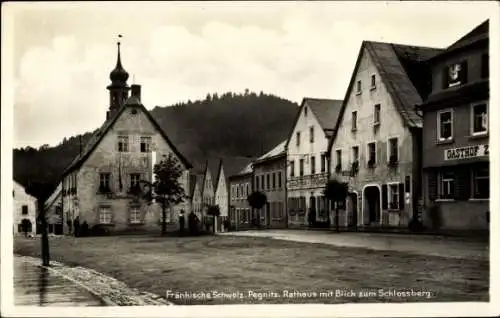 Ak Pegnitz in Oberfranken, Rathaus, Schlossberg