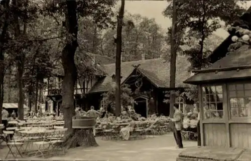 Ak Lübbenau im Spreewald, Spreewaldhof Wotschofska, Biergarten