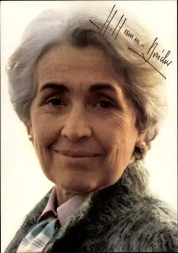 Ak Politikerin Hildegard Hamm-Brücher, Portrait, Autogramm