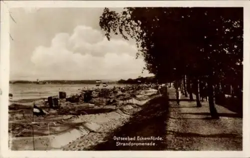 Ak Ostseebad Eckernförde, Strandpromenade