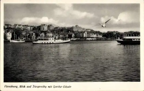 Ak Flensburg in Schleswig Holstein, Jürgensby, Goethe-Schule