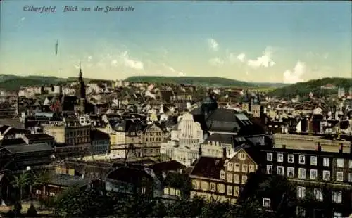 Ak Elberfeld Wuppertal, Blick von der Stadthalle