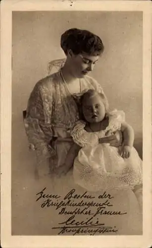 Ak Kronprinzessin Cecilie von Preußen, Prinzessin Alexandrine, Kriegskinder Spendentag 1916