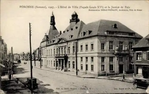 Ak Péronne Somme, Rathaus, Justice de Paix