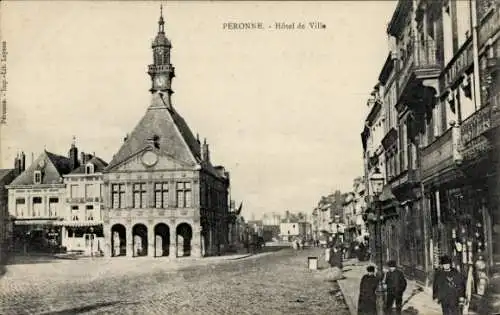 Ak Péronne Somme, Rathaus