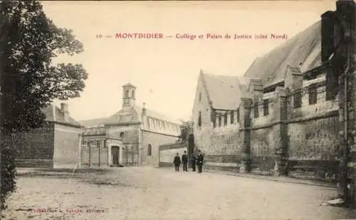 Ak Montdidier Somme, College, Palais de Justice