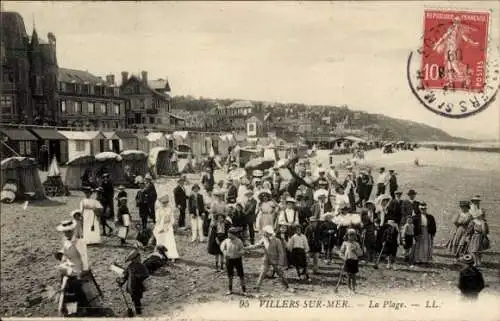 Ak Villers sur Mer Calvados, Plage