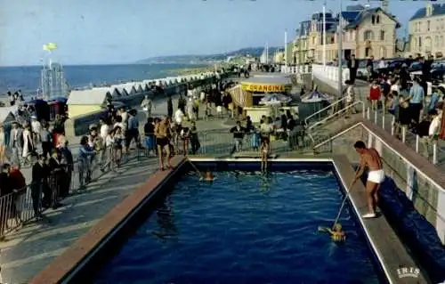 Ak Villers sur Mer Calvados, La Piscine et la Digue