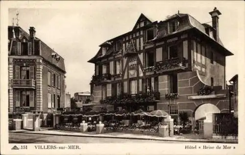 Ak Villers sur Mer Calvados, Hotel Brise de Mer