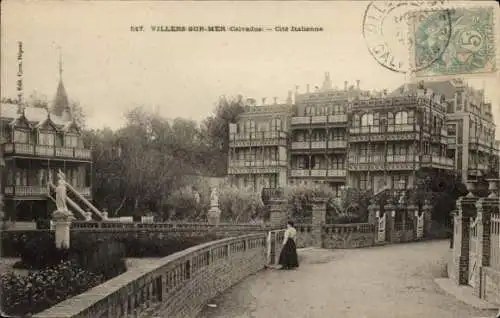 Ak Villers sur Mer Calvados, Cite Italienne