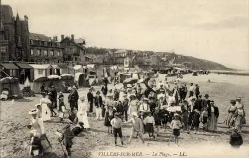 Ak Villers sur Mer Calvados, Plage