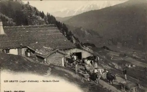 Ak Les Aravis Savoie, Sortie du Chalet