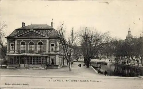 Ak Annecy Haute Savoie, Theater, Kanal Vasse