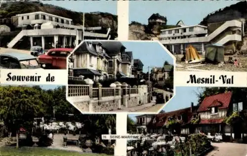 Ak Mesnil Val Seine Maritime, Villas, Wohnhäuser, Kasino