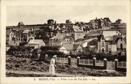 Ak Mesnil Val Seine Maritime, Villas vues du Val Joli