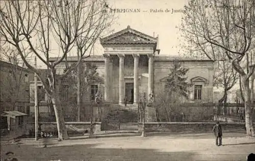 Ak Perpignan Pyrénées Orientales, Palais de Justice