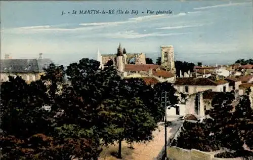 Ak Saint Martin de Ré Ile de Ré Charente-Maritime, Gesamtansicht