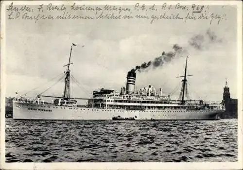 Ak Dampfschiff Adolph Woermann, Woermann Linie Hamburg