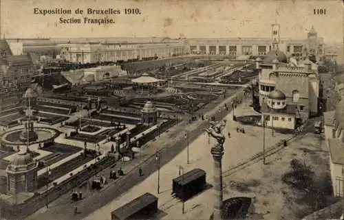 Ak Bruxelles Brüssel, Weltausstellung 1910, französischer Bereich