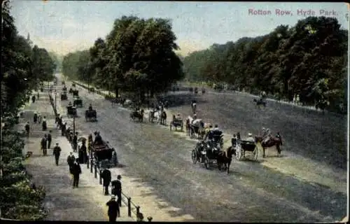 Ak London City England, Hyde Park, Rotton Row