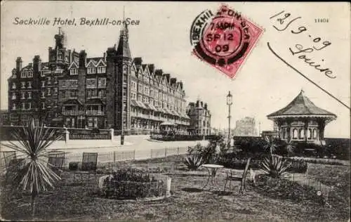 Ak Bexhill on Sea Sussex England, Sackville-Hotel