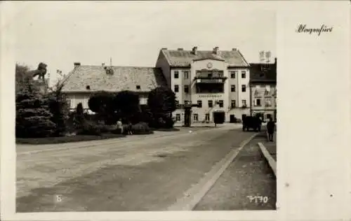 Ak Klagenfurt am Wörthersee in Kärnten, Straßenpartie, Steirerhof, Tankstelle