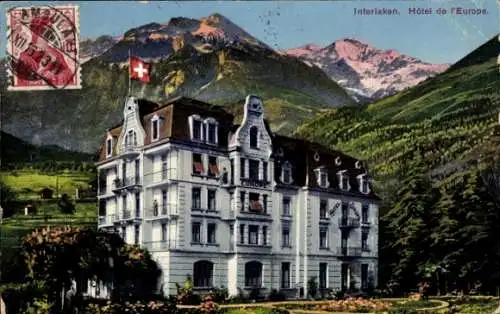 Ak Interlaken Kanton Bern Schweiz, Hotel de l'Europe