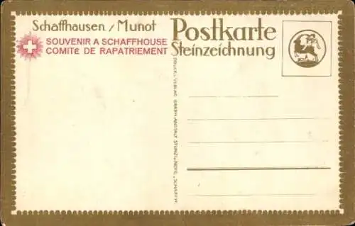 Künstler Ak Schaffhausen am Rhein Schweiz, Munot Festung