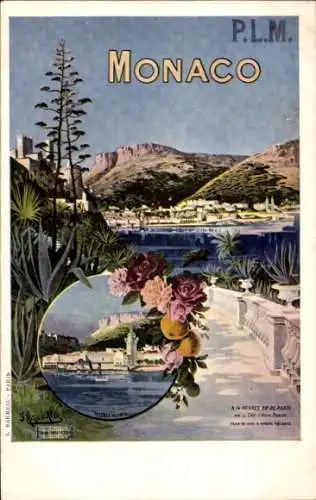 Künstler Ak D´Alesi, Hugo, Monaco, Thermes Valencia, Panorama, Blumen, Terrasse