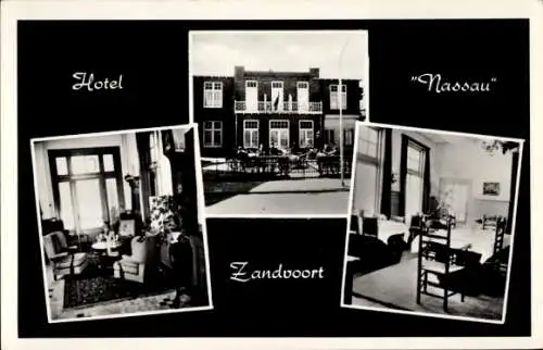 Ak Zandvoort Nordholland Niederlande, Hotel Nassau, Nassauplein 7