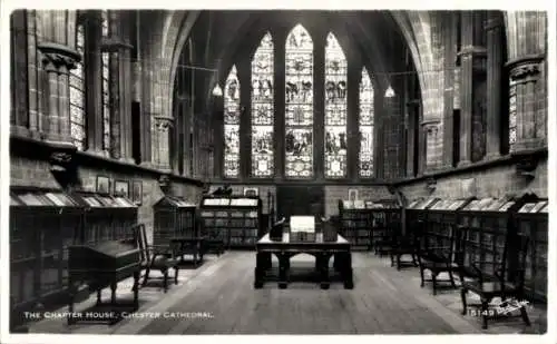 Ak Chester Cheshire England, Kathedrale, Kapitelhaus