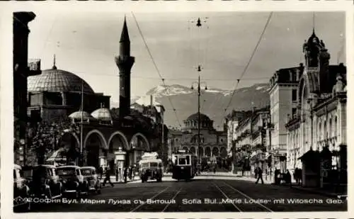 Ak Sofia Bulgarien, Boulevard Marie Louise, Witoscha Gebirge