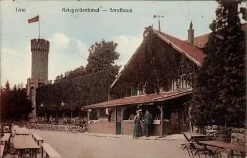 Ak Jena in Thüringen, Kriegerdenkmal Forsthaus