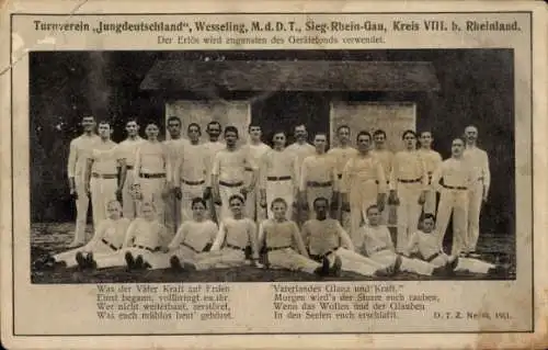 Ak Wessling Weßling Oberbayern, Turnverein Jungdeutschland, Gruppenbild