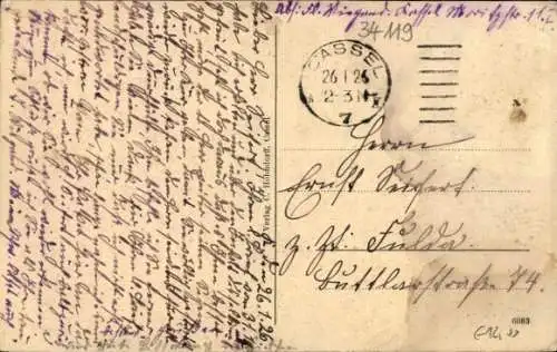 Ak Kassel in Hessen, Jung Männer Heim des C. V. J. M, Innenansicht