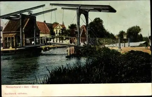 Ak Nederhorst den Berg Nordholland, Brücke