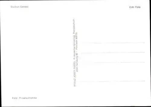 Ak Schauspielerin Gudrun Genest, Portrait, Autogramm