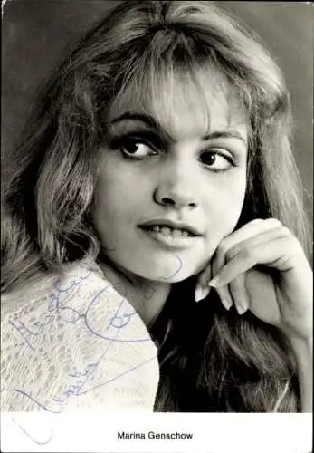 Ak Schauspielerin Marina Genschow, Portrait, Autogramm