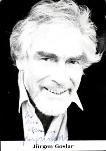 Ak Schauspieler und Regisseur Jürgen Goslar, Portrait, Autogramm