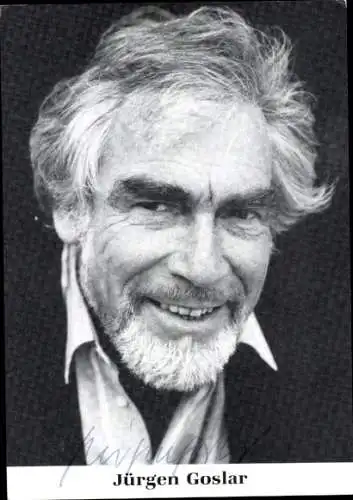 Ak Schauspieler Jürgen Goslar, Portrait, Autogramm