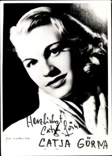 Ak Schauspielerin Catja Görna, Portrait, Autogramm